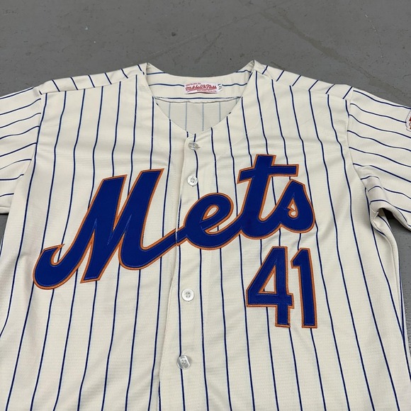 New York Mets Jersey Mens Medium MLB Baseball Tom Seaver 41 Mitchell & Ness - Picture 2 of 12